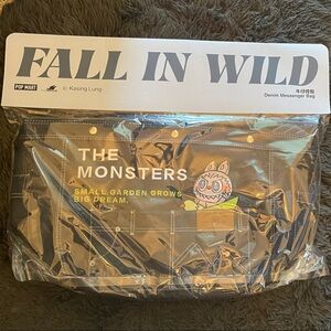 THE MONSTERS FALL IN WILD SERIES-Denim Messenger Bag